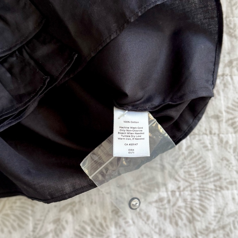 NWOT Talbot’s 100% Cotton Ruffle Blouse 🖤 - Picture 5 of 7
